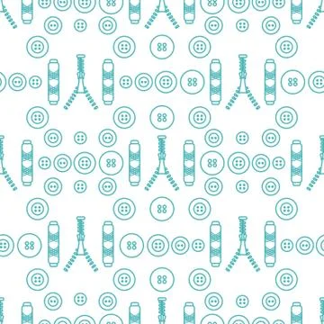 Sewing and needlework seamless pattern. 스톡 일러스트