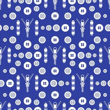 Sewing and needlework seamless pattern. 스톡 일러스트