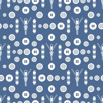 Sewing and needlework seamless pattern. 스톡 일러스트
