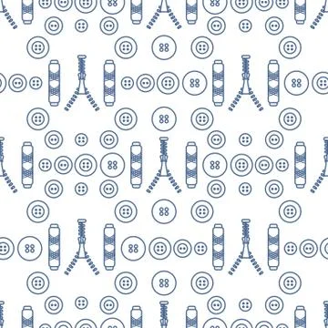 Sewing and needlework seamless pattern. 스톡 일러스트