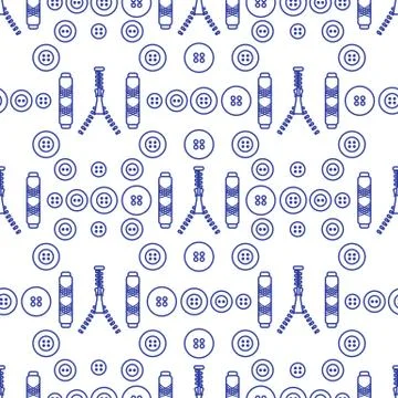 Sewing and needlework seamless pattern. イラスト素材