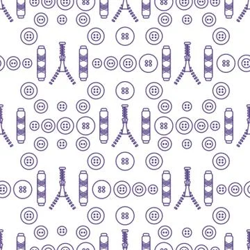 Sewing and needlework seamless pattern. 스톡 일러스트