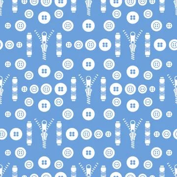 Sewing and needlework seamless pattern. Stockillustratie