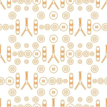 Sewing and needlework seamless pattern. イラスト素材