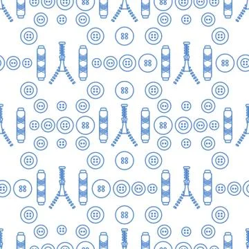 Sewing and needlework seamless pattern. イラスト素材
