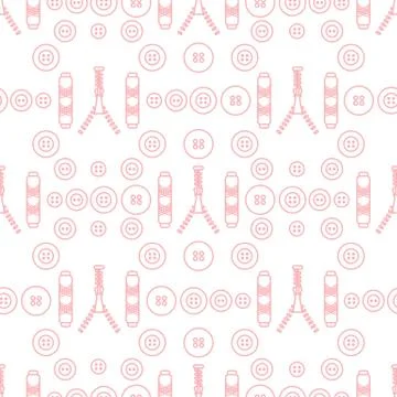 Sewing and needlework seamless pattern. Stock Illustration