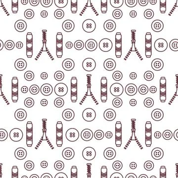 Sewing and needlework seamless pattern. 스톡 일러스트