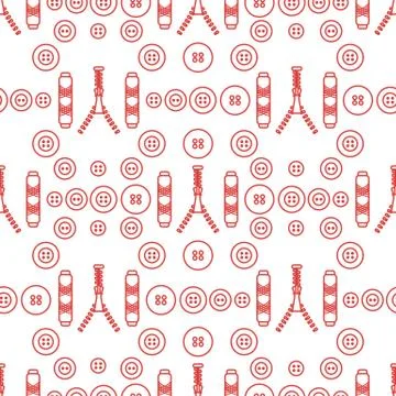 Sewing and needlework seamless pattern. イラスト素材