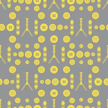 Sewing and needlework seamless pattern. Stockillustratie