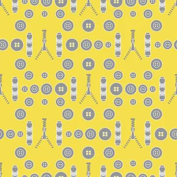 Sewing and needlework seamless pattern. Stock Illustration