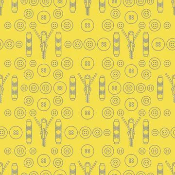 Sewing and needlework seamless pattern. 스톡 일러스트