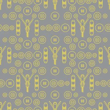 Sewing and needlework seamless pattern. 库存插图