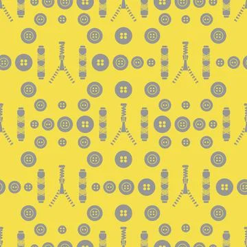 Sewing and needlework seamless pattern. 스톡 일러스트