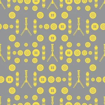Sewing and needlework seamless pattern. 스톡 일러스트
