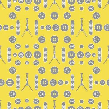 Sewing and needlework seamless pattern. 库存插图