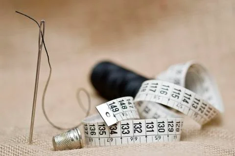 Sewing background. Stock Photos