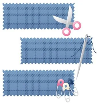 Sewing banners Stock Illustration