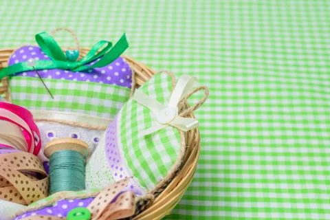 Sewing basket Stock Photos
