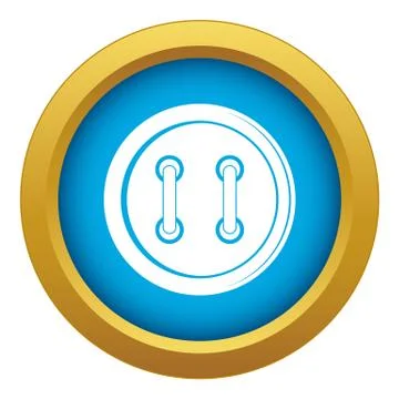Sewing button icon blue vector isolated Illustrazione stock