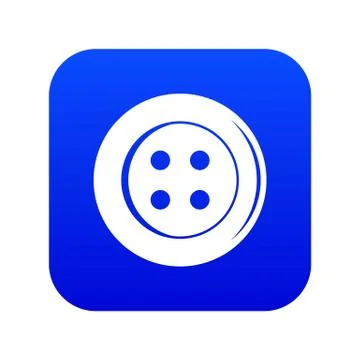 Sewing button icon digital blue Illustrazione stock