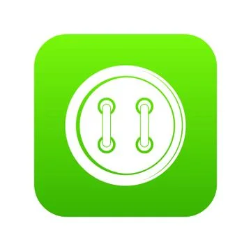 Sewing button icon digital green Illustrazione stock