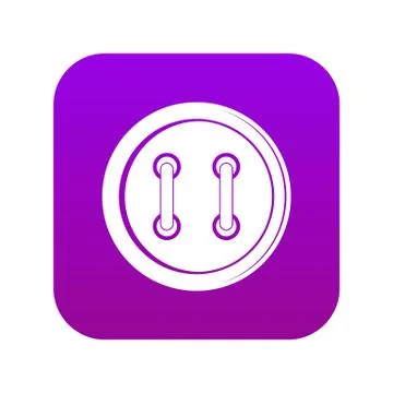 Sewing button icon digital purple Illustrazione stock