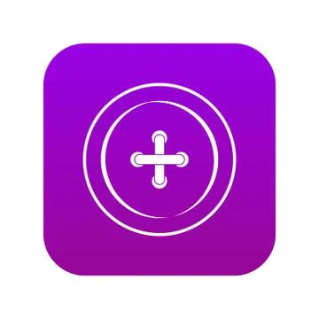 Sewing button icon digital purple Illustrazione stock