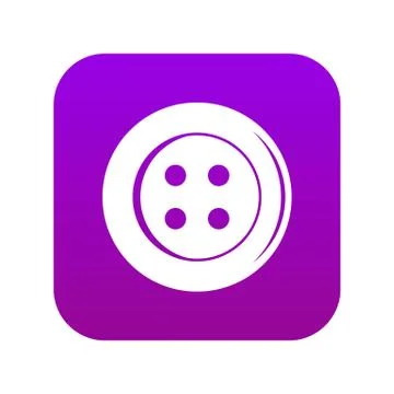 Sewing button icon digital purple Illustrazione stock