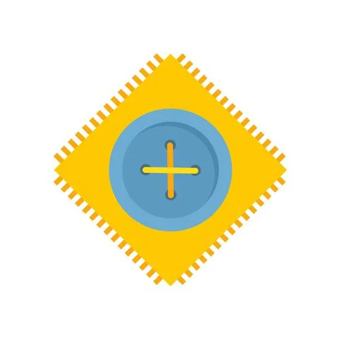 Sewing button icon flat isolated vector Stock Illustration