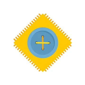Sewing button icon flat isolated Illustrazione stock