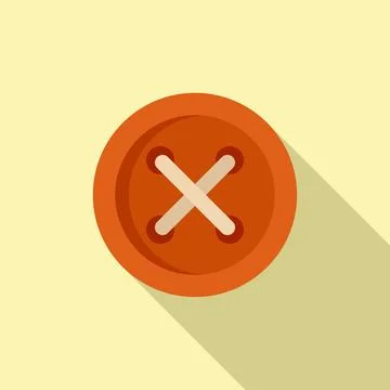 Sewing button icon flat vector. Factory production 스톡 일러스트
