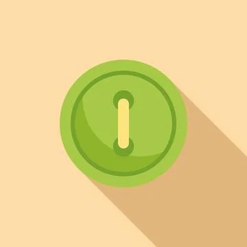 Sewing button icon flat vector. Machine craft dressmaking Illustrazione stock