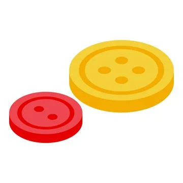 Sewing button icon isometric vector. Factory fashion button 库存插图