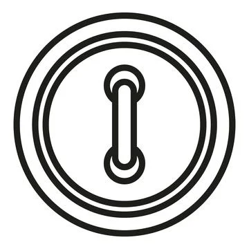 Sewing button icon outline vector. Machine craft dressmaking Stock Illustration