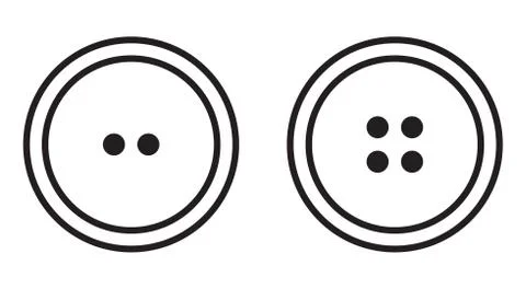 Sewing button icon set logotype. Vector isolated clothing button logo Stock Illustration