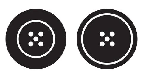 Sewing button icon set logotype. Vector isolated clothing button vector logo Stock-Illustration