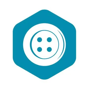 Sewing button icon, simple style Stock Illustration