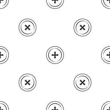 Sewing button pattern seamless black イラスト素材