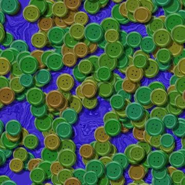 Sewing buttons with seamless generated marble texture background Stock Illustration
