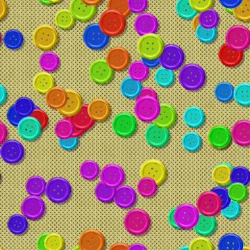 Sewing buttons with seamless generated texture background Stock Illustration