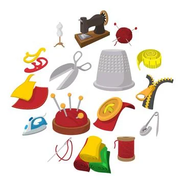 Sewing cartoon icon Stock Illustration