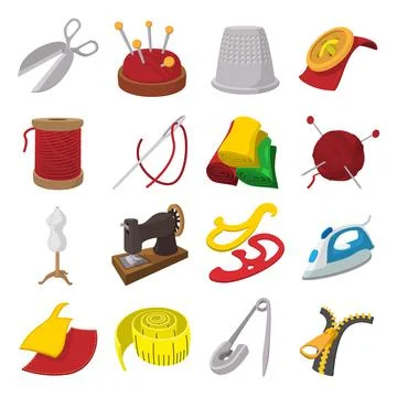 Sewing cartoon icon Stock Illustration
