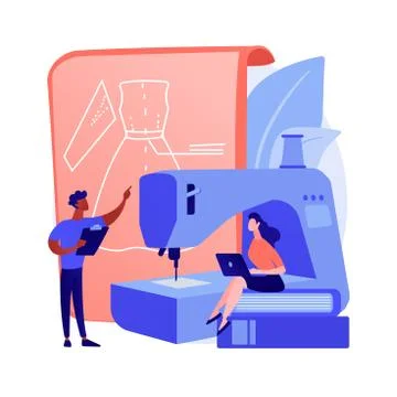 Sewing classes vector concept metaphor Illustrazione stock