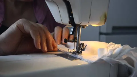 Sewing clothes at home. Stock Footage 162947752