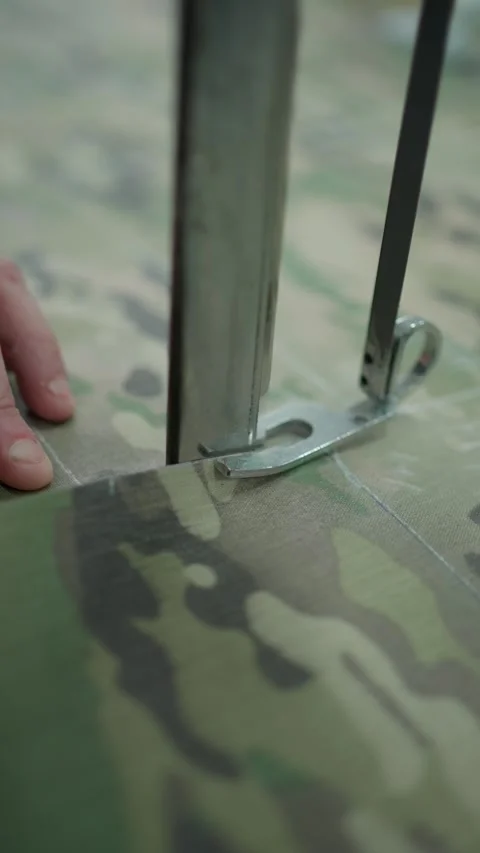 Sewing clothes on sewing machine. Tailoring concept. Stock Footage 291183507