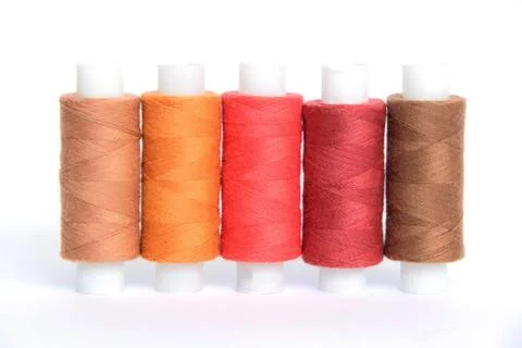 Sewing colored threads Stock Photos
