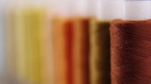 Sewing cotton thread Stock Footage 74053039