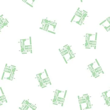 Sewing courses glyph vector seamless pattern sign Stock Illustration