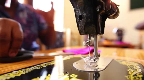 Sewing detail cutting Video stock 50585124