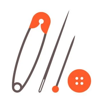 Sewing equipment and needlework set Stock Illustration